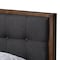 Baxton Studio Jupiter Grey Upholstered Button-Tufted King Size Platform Bed 138-7624 - alternate 8